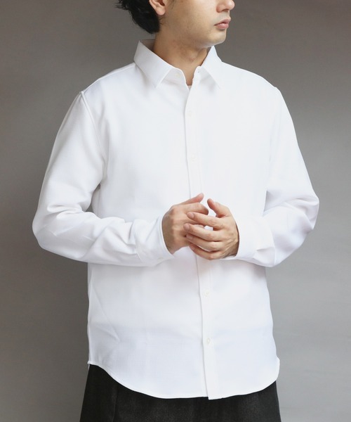 ８(eight)（エイト）の「日本製接触冷感レギュラーカラーシャツ（シャツ/ブラウス・メンズ・グレー系その他/ブルー/ネイビー/ホワイト・MEDIUM/X-LARGE/LARGE）」の6枚目の写真