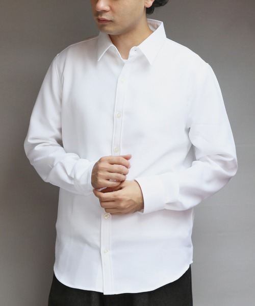 ８(eight)（エイト）の「日本製接触冷感レギュラーカラーシャツ（シャツ/ブラウス・メンズ・グレー系その他/ブルー/ネイビー/ホワイト・MEDIUM/X-LARGE/LARGE）」の7枚目の写真