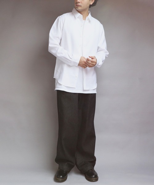 ８(eight)（エイト）の「日本製接触冷感レギュラーカラーシャツ（シャツ/ブラウス・メンズ・グレー系その他/ブルー/ネイビー/ホワイト・MEDIUM/X-LARGE/LARGE）」の8枚目の写真