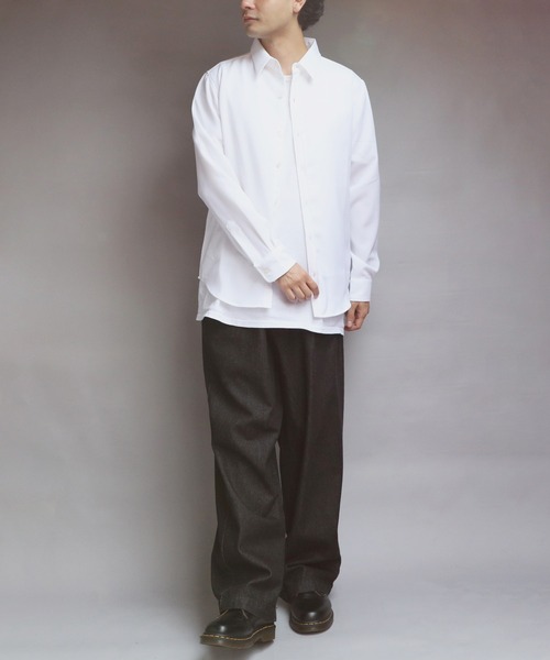 ８(eight)（エイト）の「日本製接触冷感レギュラーカラーシャツ（シャツ/ブラウス・メンズ・グレー系その他/ブルー/ネイビー/ホワイト・MEDIUM/X-LARGE/LARGE）」の13枚目の写真