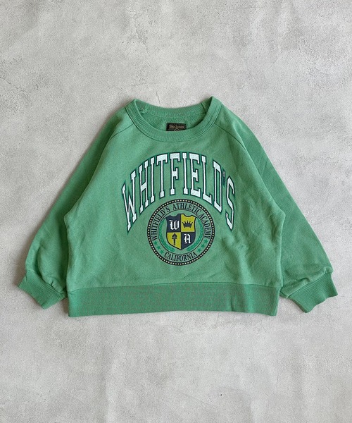 Life Support Products（ライフサポートプロダクツ）の「スウェード裏毛ラグランカレッジトレーナー（スウェット・キッズ・ネイビー/オフホワイト/杢グレー/グリーン/ワインレッド/ベージュ・120/110/100/130/90/80/150/140/95）」の4枚目の写真