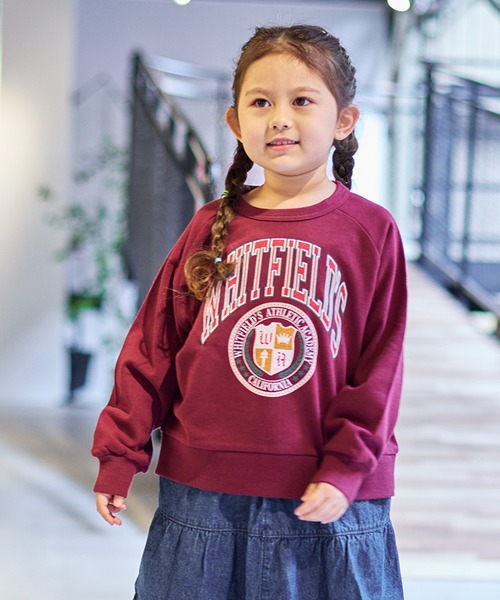 Life Support Products（ライフサポートプロダクツ）の「スウェード裏毛ラグランカレッジトレーナー（スウェット・キッズ・ネイビー/オフホワイト/杢グレー/グリーン/ワインレッド/ベージュ・120/110/100/130/90/80/150/140/95）」の6枚目の写真