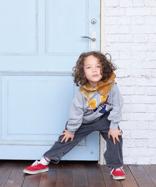 Life Support Products（ライフサポートプロダクツ）の「スウェード裏毛ラグランカレッジトレーナー（スウェット・キッズ・ネイビー/オフホワイト/杢グレー/グリーン/ワインレッド/ベージュ・120/110/100/130/90/80/150/140/95）」の15枚目の写真