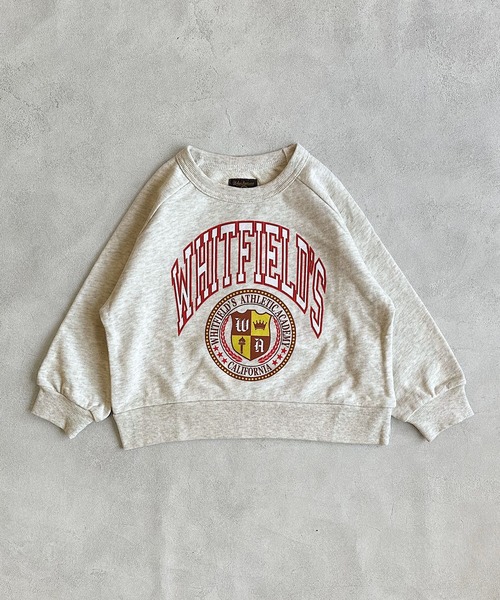 Life Support Products（ライフサポートプロダクツ）の「スウェード裏毛ラグランカレッジトレーナー（スウェット・キッズ・ネイビー/オフホワイト/杢グレー/グリーン/ワインレッド/ベージュ・120/110/100/130/90/80/150/140/95）」の7枚目の写真