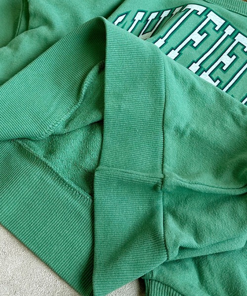 Life Support Products（ライフサポートプロダクツ）の「スウェード裏毛ラグランカレッジトレーナー（スウェット・キッズ・ネイビー/オフホワイト/杢グレー/グリーン/ワインレッド/ベージュ・120/110/100/130/90/80/150/140/95）」の17枚目の写真