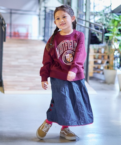 Life Support Products（ライフサポートプロダクツ）の「スウェード裏毛ラグランカレッジトレーナー（スウェット・キッズ・ネイビー/オフホワイト/杢グレー/グリーン/ワインレッド/ベージュ・120/110/100/130/90/80/150/140/95）」の21枚目の写真