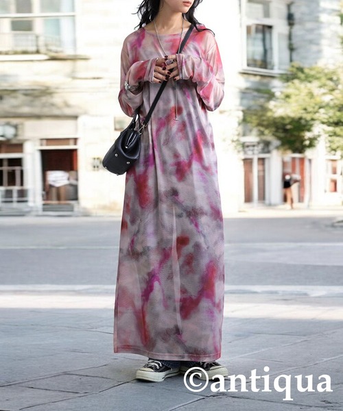 antiqua(アンティカ)の「タイダイ柄シアーワンピース(ワンピース・レディース・ブルー系その他/ピンク系その他・ONESIZE)」の16枚目の写真