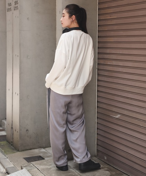 その他 imation T-140HGLN セール】サイドラインマットサテンパンツ（その他パンツ