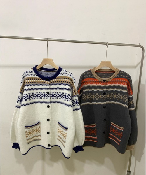 UNUS ノルディックアームカーディガン（ボレロ） anuans（アニュアンス）の「ノルディックニットカーディガン