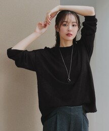 シアープルオーバーニット