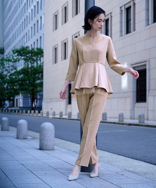 1タックセンタープレステーパードパンツ(その他パンツ)|ur's(ユアーズ) 1タックセンタープレステーパードパンツ(その他パンツ)|ur's(ユアーズ)