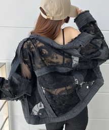 GLAMOROUS JANE（グラマラスジェーン）の「レース×デニム切替Gジャン（デニムジャケット）」
