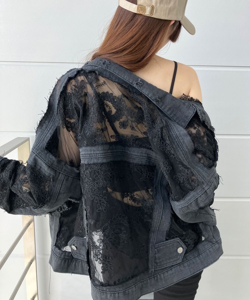 【週末限定】美品⭐️クライミー　ブラックデニムジャケット　L ブラックデニム プリーテッドジャケット （Gジャン・デニム