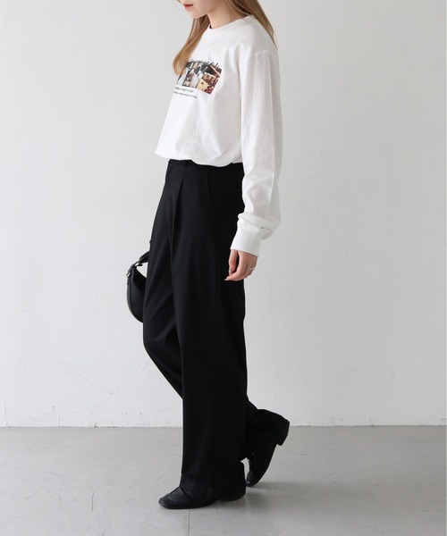 HER CLOSET(ハークローゼット)の「 【HER CLOSET】WEB限定coffeeフォトロゴロンT WEB LIMITED COFFEE PHOTO LOGO LONG TEE(Tシャツ/カットソー・レディース・ホワイト系その他/ホワイト/ブラック・L/M/S)」の11枚目の写真