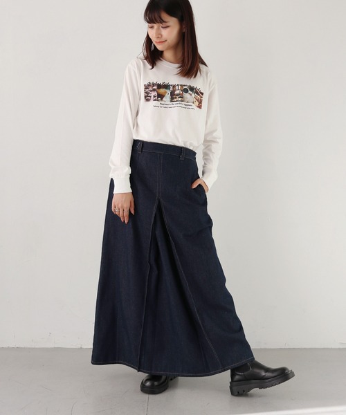 HER CLOSET(ハークローゼット)の「 【HER CLOSET】WEB限定coffeeフォトロゴロンT WEB LIMITED COFFEE PHOTO LOGO LONG TEE(Tシャツ/カットソー・レディース・ホワイト系その他/ホワイト/ブラック・L/M/S)」の15枚目の写真