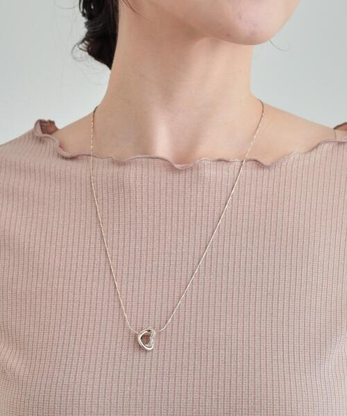 SHOO・LA・RUE（シューラルー）の「◆キラキラハートスライドネックレス（ネックレス・レディース・ピンクゴールド/シルバー/ゴールド/シルバー系その他・00）」の5枚目の写真