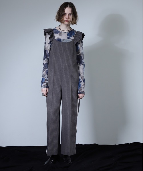 CREOLME（クレオルム）の「(CREOLME)ヴィンテージフラワーシアートップス（Tシャツ/カットソー・レディース・グレー/イエロー・FREE）」の6枚目の写真