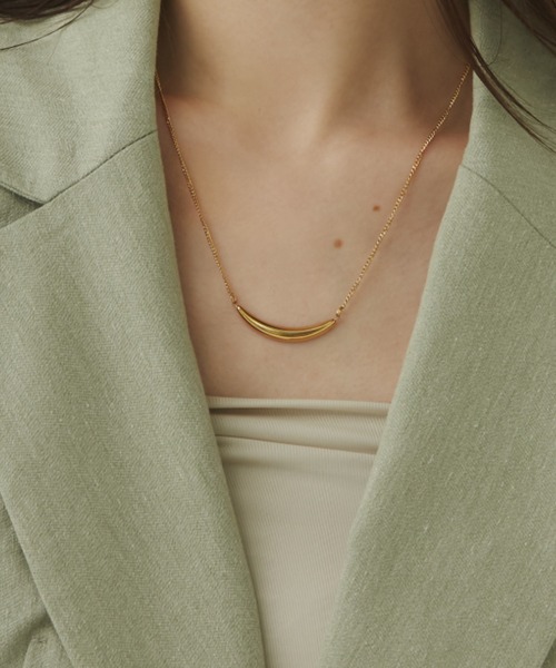 ciite' surgical stainless(シーテサージカルステンレス)の「【 金属アレルギー対応 】クレセント ムーン チェーンネックレス サージカルステンレス(ネックレス・レディース・シルバー/ゴールド・S/M/L)」の2枚目の写真