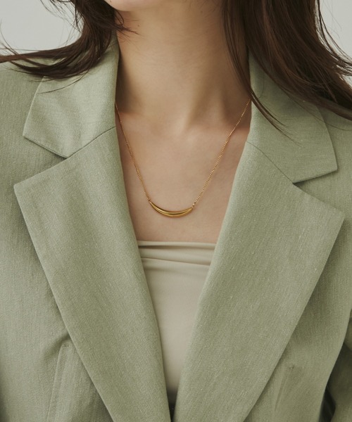ciite' surgical stainless(シーテサージカルステンレス)の「【 金属アレルギー対応 】クレセント ムーン チェーンネックレス サージカルステンレス(ネックレス・レディース・シルバー/ゴールド・S/M/L)」の4枚目の写真