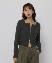 3.3 Field Trip  | 3.3 Field Trip／スクエアネックジップカーデ(カーディガン/ボレロ)
