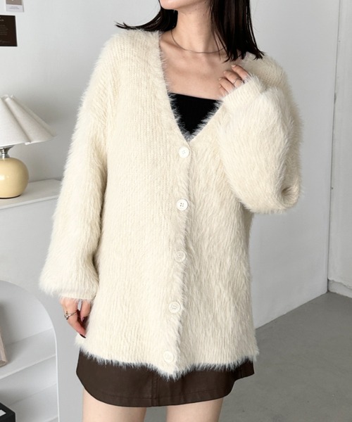 room306 シャギーニットカーディガン room306 CONTEMPORARY - room306contemporary シャギーニット