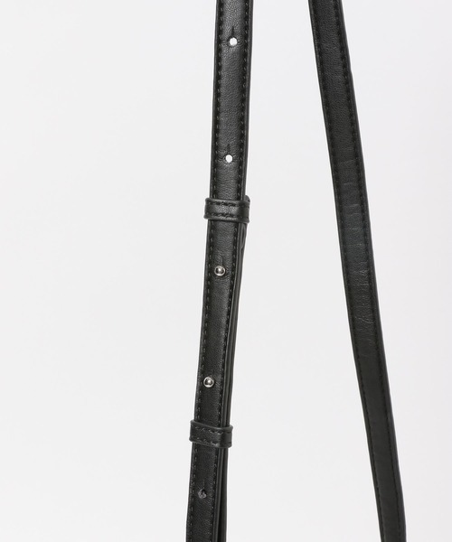 BAYFLOW（ベイフロー）の「[500mlペットボトルも入る]スタッズリボン巾着（ショルダーバッグ・レディース・ブラック/シルバー・FREE）」の17枚目の写真