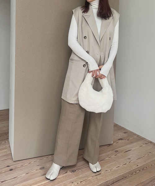 rectangle（レクタングル）の「ふわもこファーハンドバッグ（ハンドバッグ・レディース・モカ/ホワイト/ブラック/グレー・FREE）」の8枚目の写真