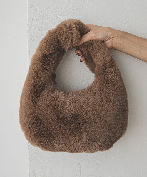 rectangle（レクタングル）の「ふわもこファーハンドバッグ（ハンドバッグ・レディース・モカ/ホワイト/ブラック/グレー・FREE）」の17枚目の写真