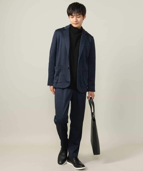 a.v.v（アーヴェヴェ）の「【洗濯機で洗える】ヘリンボーン柄イージーパンツ(セットアップ可）（その他パンツ・メンズ・チャコールグレー/ネイビー・46/48/44/50）」の12枚目の写真