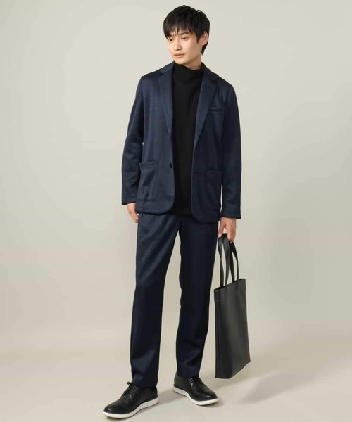 a.v.v（アーヴェヴェ）の「【洗濯機で洗える】ヘリンボーン柄イージーパンツ(セットアップ可）（その他パンツ・メンズ・チャコールグレー/ネイビー・46/48/44/50）」の13枚目の写真