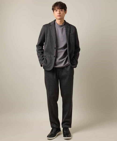 a.v.v（アーヴェヴェ）の「【洗濯機で洗える】ヘリンボーン柄イージーパンツ(セットアップ可）（その他パンツ・メンズ・チャコールグレー/ネイビー・46/48/44/50）」の15枚目の写真