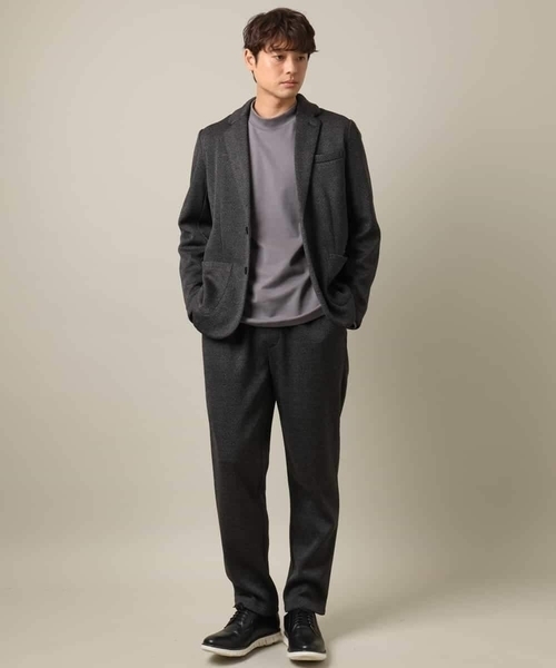 a.v.v（アーヴェヴェ）の「【洗濯機で洗える】ヘリンボーン柄イージーパンツ(セットアップ可）（その他パンツ・メンズ・チャコールグレー/ネイビー・46/48/44/50）」の16枚目の写真