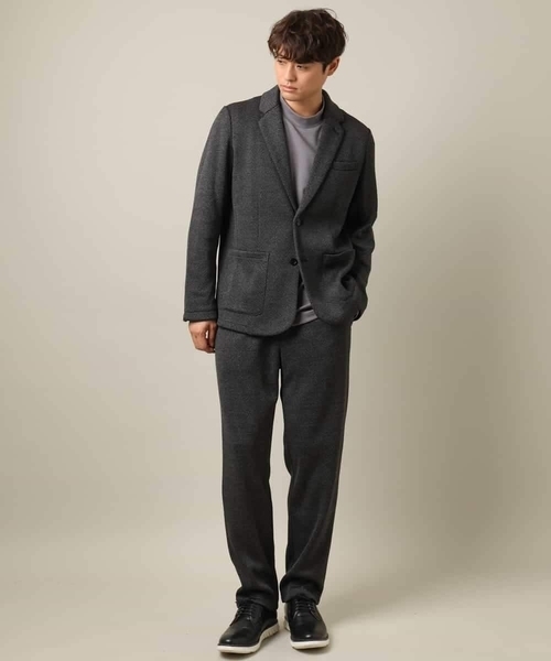 a.v.v（アーヴェヴェ）の「【洗濯機で洗える】ヘリンボーン柄イージーパンツ(セットアップ可）（その他パンツ・メンズ・チャコールグレー/ネイビー・46/48/44/50）」の17枚目の写真