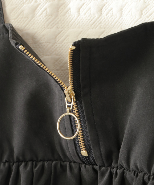 ikka（イッカ）の「フクレジャガードドッキングワンピース（120~160cm）（ジャンパースカート・キッズ・ブラック/オリーブ・120/130/140/150/160）」の8枚目の写真