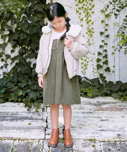 ikka（イッカ）の「フクレジャガードドッキングワンピース（120~160cm）（ジャンパースカート・キッズ・ブラック/オリーブ・120/130/140/150/160）」の16枚目の写真