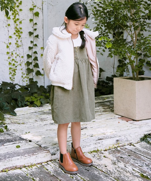 ikka（イッカ）の「フクレジャガードドッキングワンピース（120~160cm）（ジャンパースカート・キッズ・ブラック/オリーブ・120/130/140/150/160）」の17枚目の写真