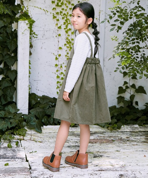 ikka（イッカ）の「フクレジャガードドッキングワンピース（120~160cm）（ジャンパースカート・キッズ・ブラック/オリーブ・120/130/140/150/160）」の18枚目の写真