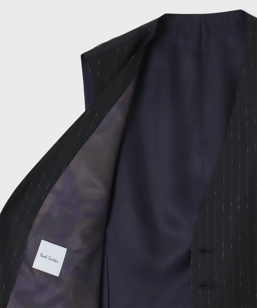 Paul Smith COLLECTION ブラックストライプ　ベスト　L オルタネイトストライプ 6Bベスト（ネイビー） ｜ポール・スミス