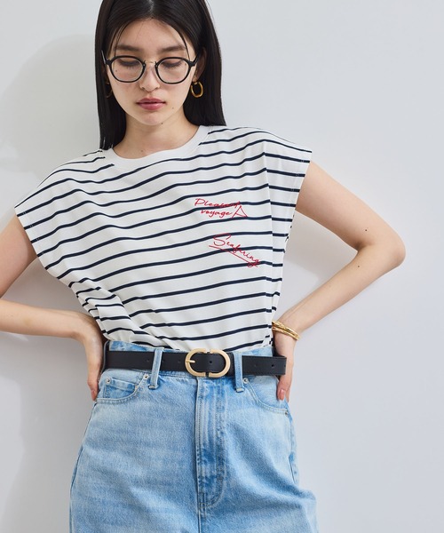 VIS（ビス）の「28mm幅ダブルDバックルベルト（ベルト・レディース・ベージュ/ブラック・FREE）」の8枚目の写真