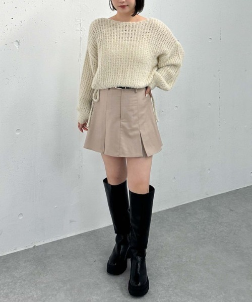 archives（アルシーヴ）の「ラメフェザーメッシュドロストニット（ニット/セーター・レディース・グレー/アイボリー/ブルー/ピンク・MEDIUM）」の22枚目の写真