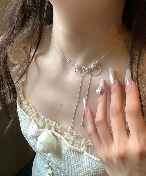 LA VORAGINE（ラ ヴォラジネ）の「エコパールネックレス（ネックレス・レディース・シルバー・FREE）」の3枚目の写真