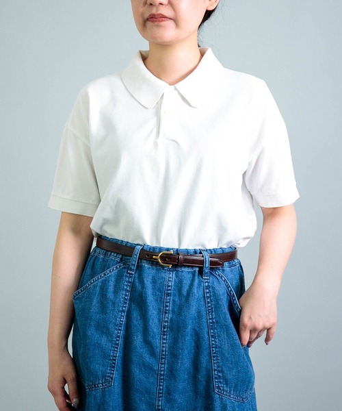 ポロシャツ ポロ 「OMNIGOD womens / オムニゴッド」 ギザコットンカノコ ショートスリーブポロシャツ レディース OMNIGOD womens / オムニゴッド] ギザコットンカノコ ショート