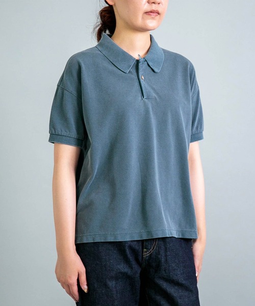 ポロシャツ ポロ 「OMNIGOD womens / オムニゴッド」 ギザコットンカノコ ショートスリーブポロシャツ レディース OMNIGOD womens / オムニゴッド] ギザコットンカノコ ショート