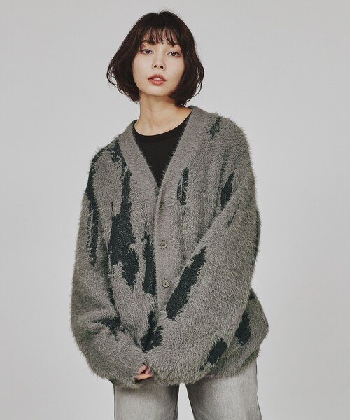 【セール】アブストラクトジャカードカーディガン（カーディガン/ボレロ）｜tk.TAKEO KIKUCHI（ティーケータケオキクチ）