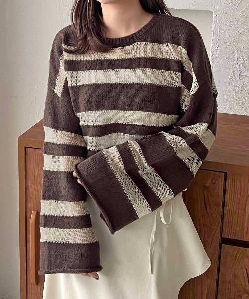 【完売】sheller ボーダーニット shéller ボーダーニット