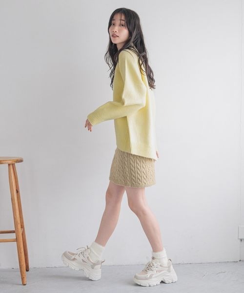 セール】ケーブルニットミニスカート 249276（スカート）｜LOWRYS FARM