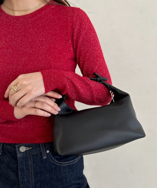 MYMOOD.(マイムード)の「【長さ調整可】PUハンドバッグ(ハンドバッグ・レディース・グレイッシュベージュ/ブラック/ホワイト・FREE)」の10枚目の写真