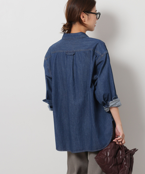JOURNAL STANDARD relume(ジャーナルスタンダード レリューム)の「《追加2》9oz C/Rデニムワークシャツ(シャツ/ブラウス・レディース・ブルー/ネイビー・FREE)」の18枚目の写真