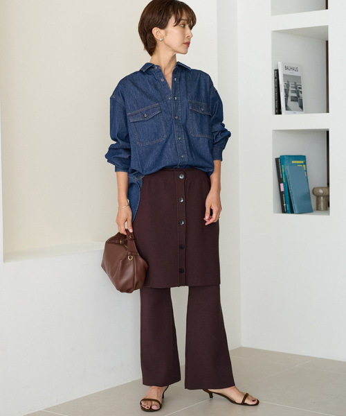 JOURNAL STANDARD relume(ジャーナルスタンダード レリューム)の「《追加2》9oz C/Rデニムワークシャツ(シャツ/ブラウス・レディース・ブルー/ネイビー・FREE)」の19枚目の写真