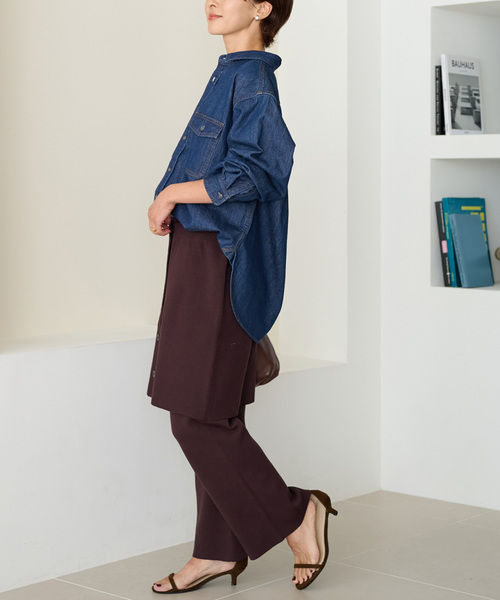 JOURNAL STANDARD relume(ジャーナルスタンダード レリューム)の「《追加2》9oz C/Rデニムワークシャツ(シャツ/ブラウス・レディース・ブルー/ネイビー・FREE)」の21枚目の写真